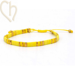 Kit bracelet avec Miyuki perles Tila Yellow
