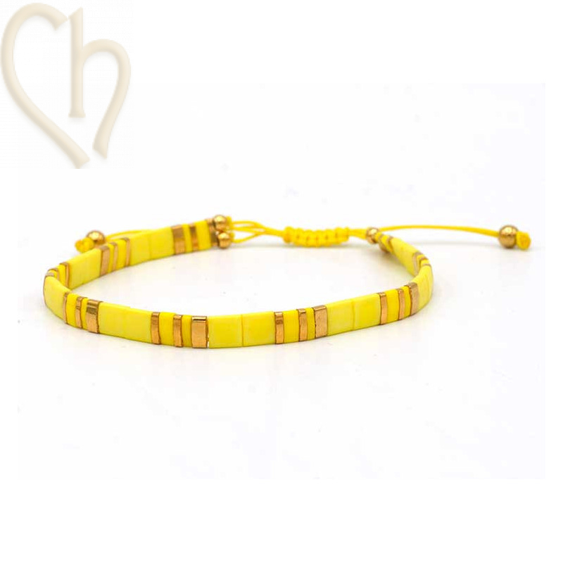 Kit bracelet with Miyuki Tila Yellow