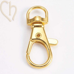 Sleutelhanger metaal musketon 34mm Gold