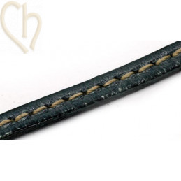 leather 5mm with contrast stitches grey