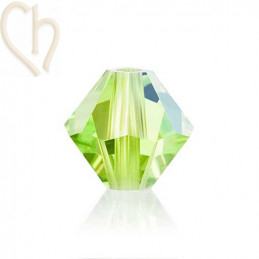 Preciosa Crystal Rondelle Bead 3mm Limecicle AB