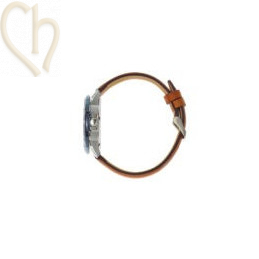 Herenuurwerk Patrouille de France Athos 8 blauw - leder bruin