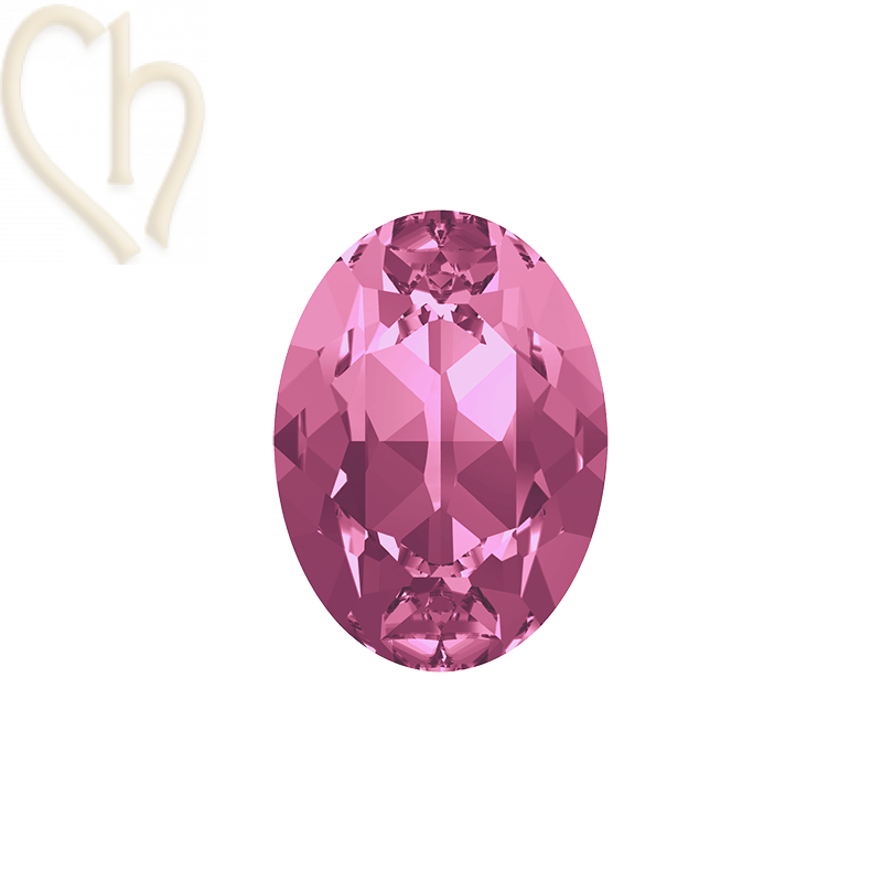 Charl'stone Crystal Cabochon oval 8*6mm Pink