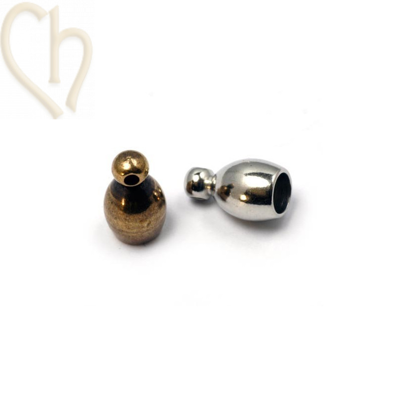 embout "cloche" pour cordon/cuir 4mm