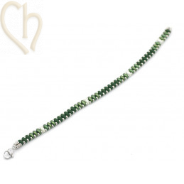 Kit armbandje ByElle met Superduo kralen - Velvet Forest Green