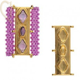 Cymbal Finding  - Gerakari - Delica - Connector Gold Plated