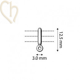 Cymbal Ending Rhodium plated  - ZAKROS - for Seedbeads Miyuki and Czech 8/0
