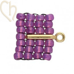 Cymbal Ending Rhodium plated  - ZAKROS - for Seedbeads Miyuki and Czech 8/0