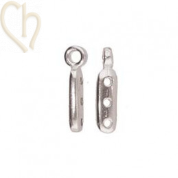 Cymbal Embout Rhodium plated  - ZAKROS - pour Rocailles Miyuki et Tcheque 8/0