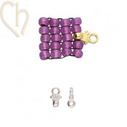 Cymbal Embout Rhodium plated  - PILOS - pour Rocailles Miyuki et Tcheque 8/0