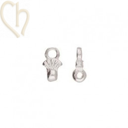 Cymbal Eindstuk Rhodium plated - PILOS - voor Rocailles Miyuki en Tsjech 8/0