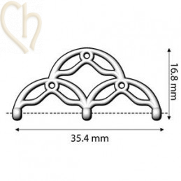 Cymbal Ending GOLD plated  - SITANOS III - for Seedbeads Miyuki and Czech 8/0