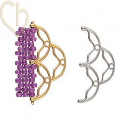 Cymbal Eindstuk SILVER plated - SITANOS III - voor Rocailles Miyuki en Tsjech 8/0