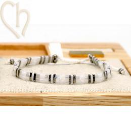 Special Edition Kit bracelet avec Miyuki perles Tila et Cristals Charl'stone Pearl White