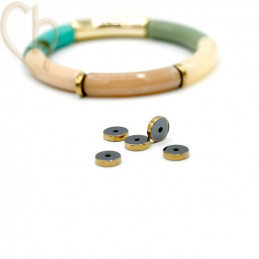 Hematite Ronde intercallaire 8*2mm Gold Color