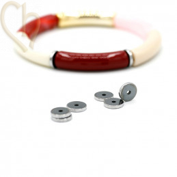 Hematite Round spacer 8*2mm Silver Color