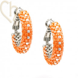 Kit DIY hoop earrings creoles 20mm Orange