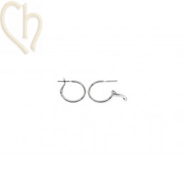 Créolen oorbellen rond 20mm Rhodium