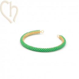 Kit DIY hoop earrings creoles 30mm / bracelet Green Pastel