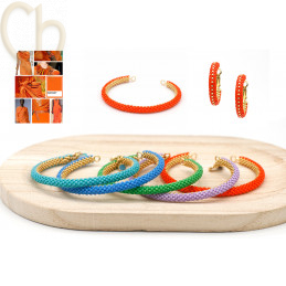 Kit DIY van Armband creol Orange Gold