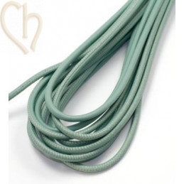 Leather round 4mm Ash Grey