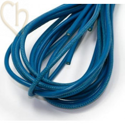 Leer rond 4mm Bermuda Blue