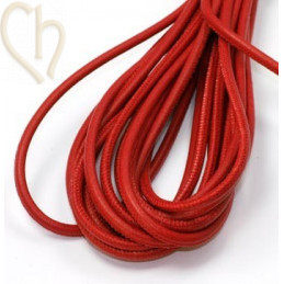 cuero redondo 4mm donkerrood