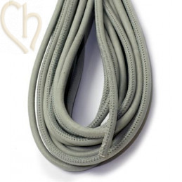 Leather round 4mm Grey