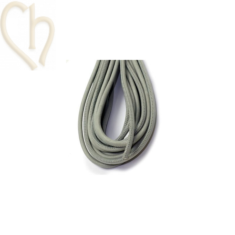 Cuir rond 4mm Gris