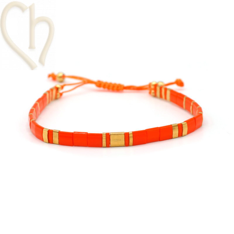 Kit bracelet avec Miyuki perles Tila Orange Peps