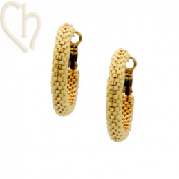 Kit DIY hoop earrings creoles 30mm Pastel Limon