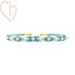 Bangle bracelet with Peyote to create yourself.