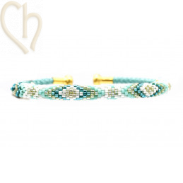 Schema Grille armband Jonc Turquoise Mix