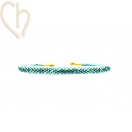 Schema Grille bracelet Jonc Turquoise Mix