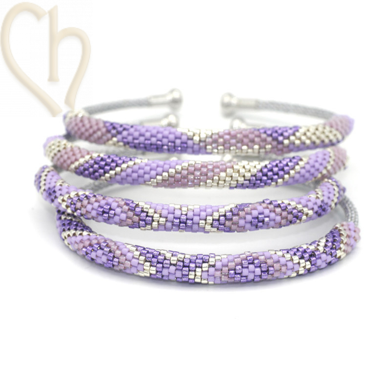 Schema Grille armband Jonc Lila India