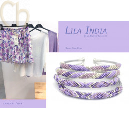 Pattern Bracelet Bangle Lila India