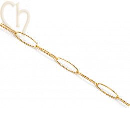 Stainless Steel chain 6*20mm oval - gold plated