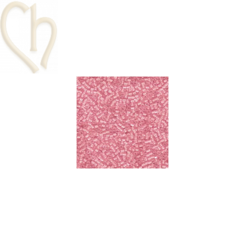 Miyuki Cube 1.8mm Pink Lined Crystal 207