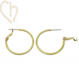 Hoops Earrings round 50mm Gold Plated
