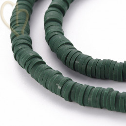 Heishi Rings 6mm Dark Green String 40cm