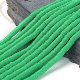 Rondelles Heishi 6mm Lime par Fil 40cm