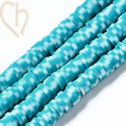 Heishi Rings 6mm Sky Blue String 40cm