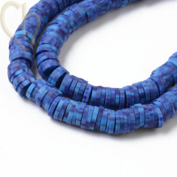 Heishi Rings 6mm Royal Blue String 40cm