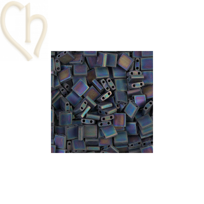 Tila bead Miyuki Matte Black AB TL-401FR