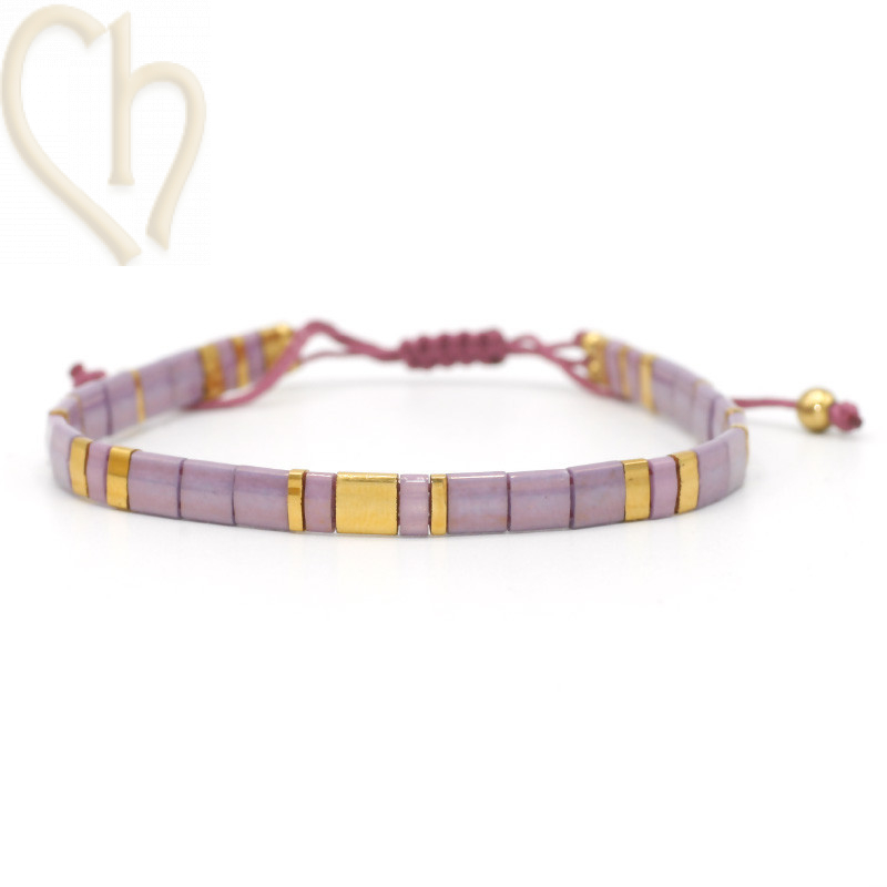 Kit bracelet avec Miyuki perles Tila Orchid