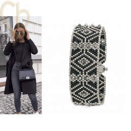 Kit armband Calypto Baby Black Zilver