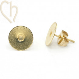 Boucles d'oreilles disk 8mm anti-allergique