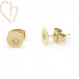 Boucles d'oreilles disk 6mm anti-allergique