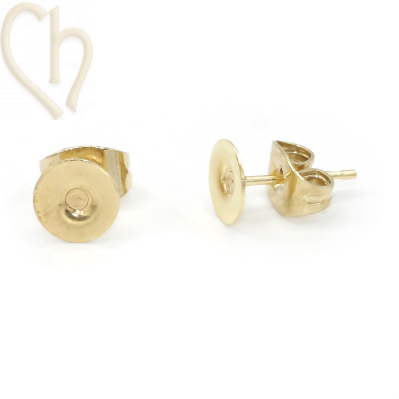 Boucles d'oreilles disk 6mm anti-allergique