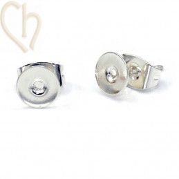 Boucles d'oreilles disk 6mm anti-allergique